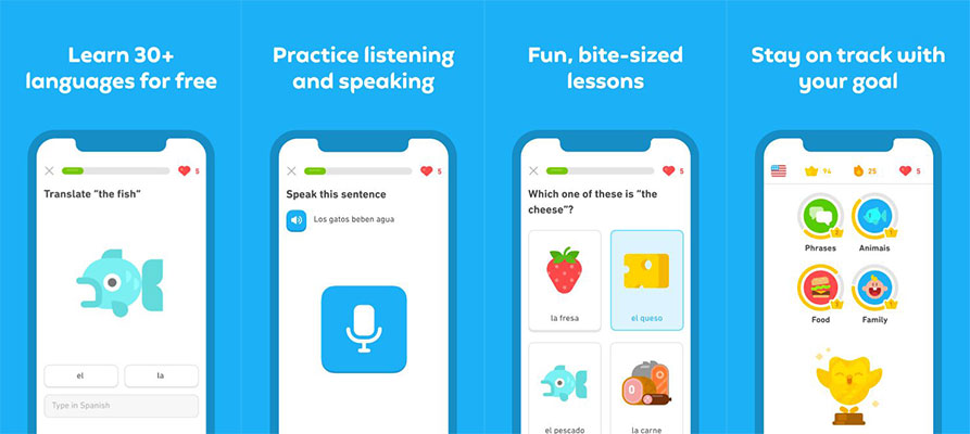اپلیکیشن آموزش زبان Duolingo