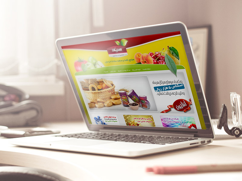 طراحی وب سایت محصولات غذایی سید 1