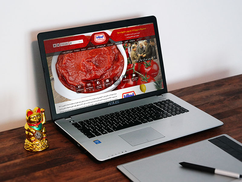 طراحی وبسایت شرکت صنایع غذایی اروم آدا 2