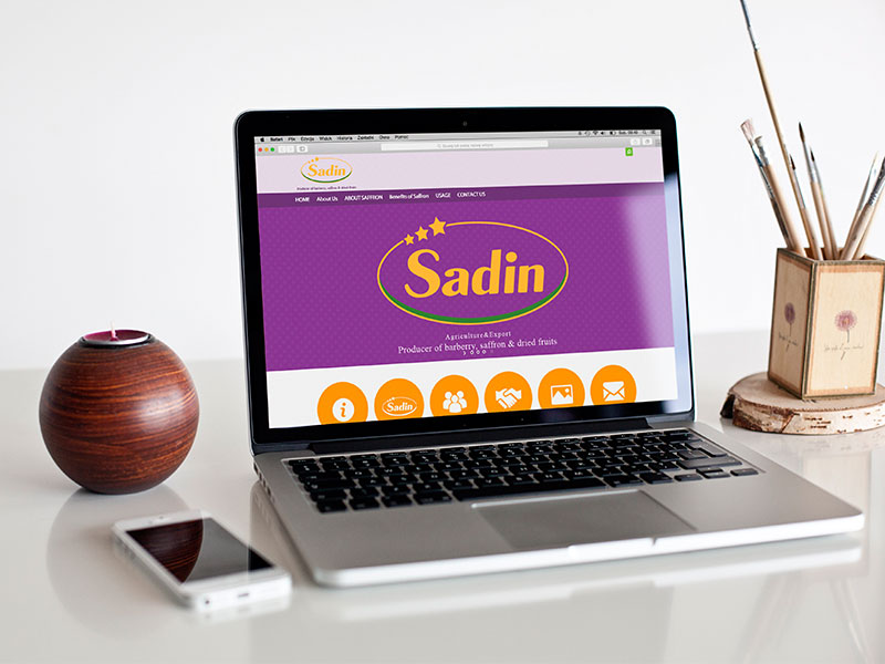 طراحی سایت شرکت سادین زعفران 1