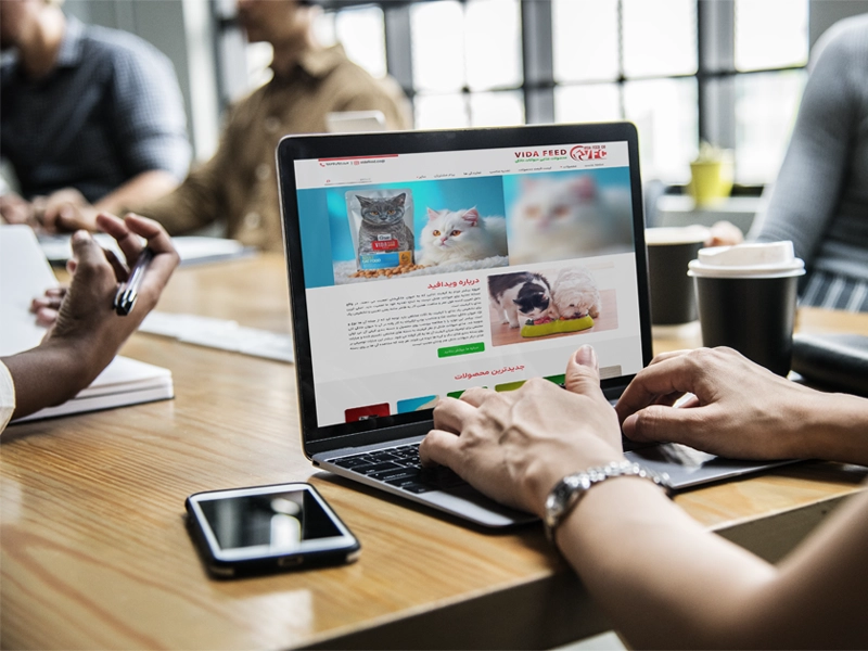 پیاده سازی سایت محصولات غذایی حیوانات خانگی ویدافید 2