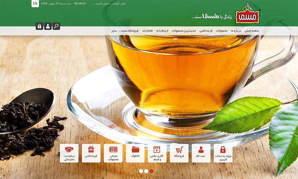 طراحی سایت صنایع غذایی مسما
