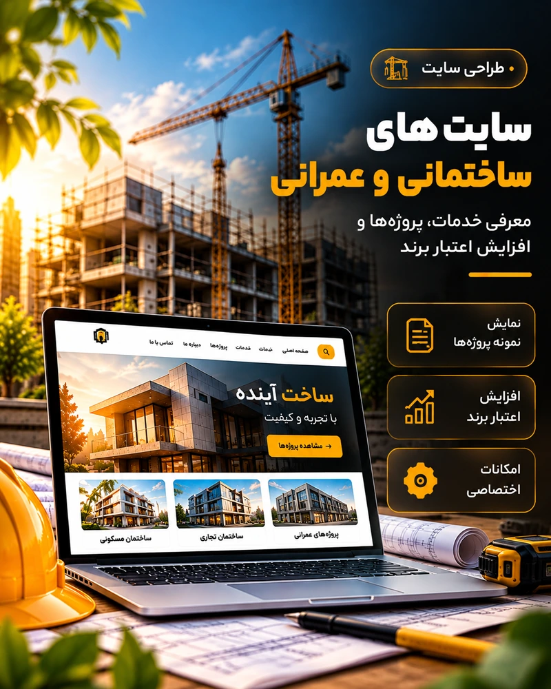 طراحی سایت ساختمانی و عمرانی و نمایش پروژه‌های ساختمانی