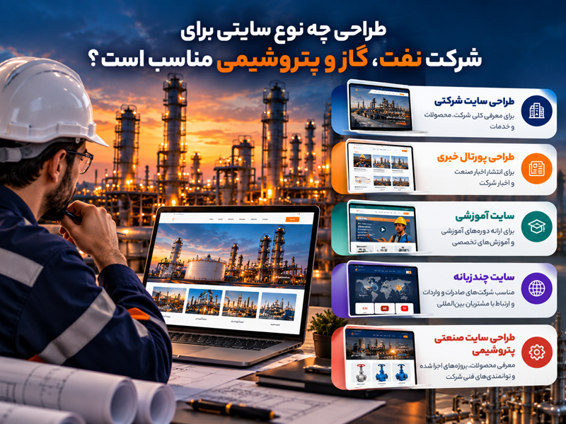 طراحی سایت برای شرکت های پتروشیمی ایران
